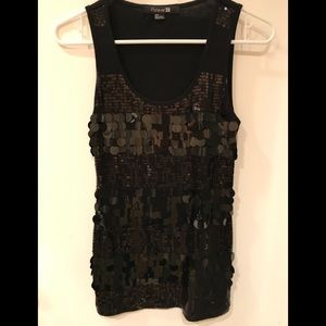 Forever 21 Black sequin tank top